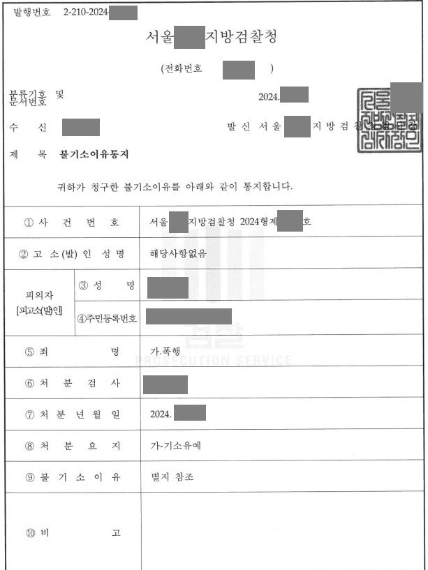 여자친구에게 폭행죄로 고소 당했지만 정상참작을 받고 기소유예 이미지 1